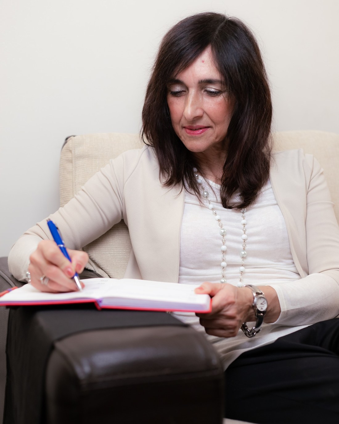 Patrizia Nardone durante una sessione di lavoro